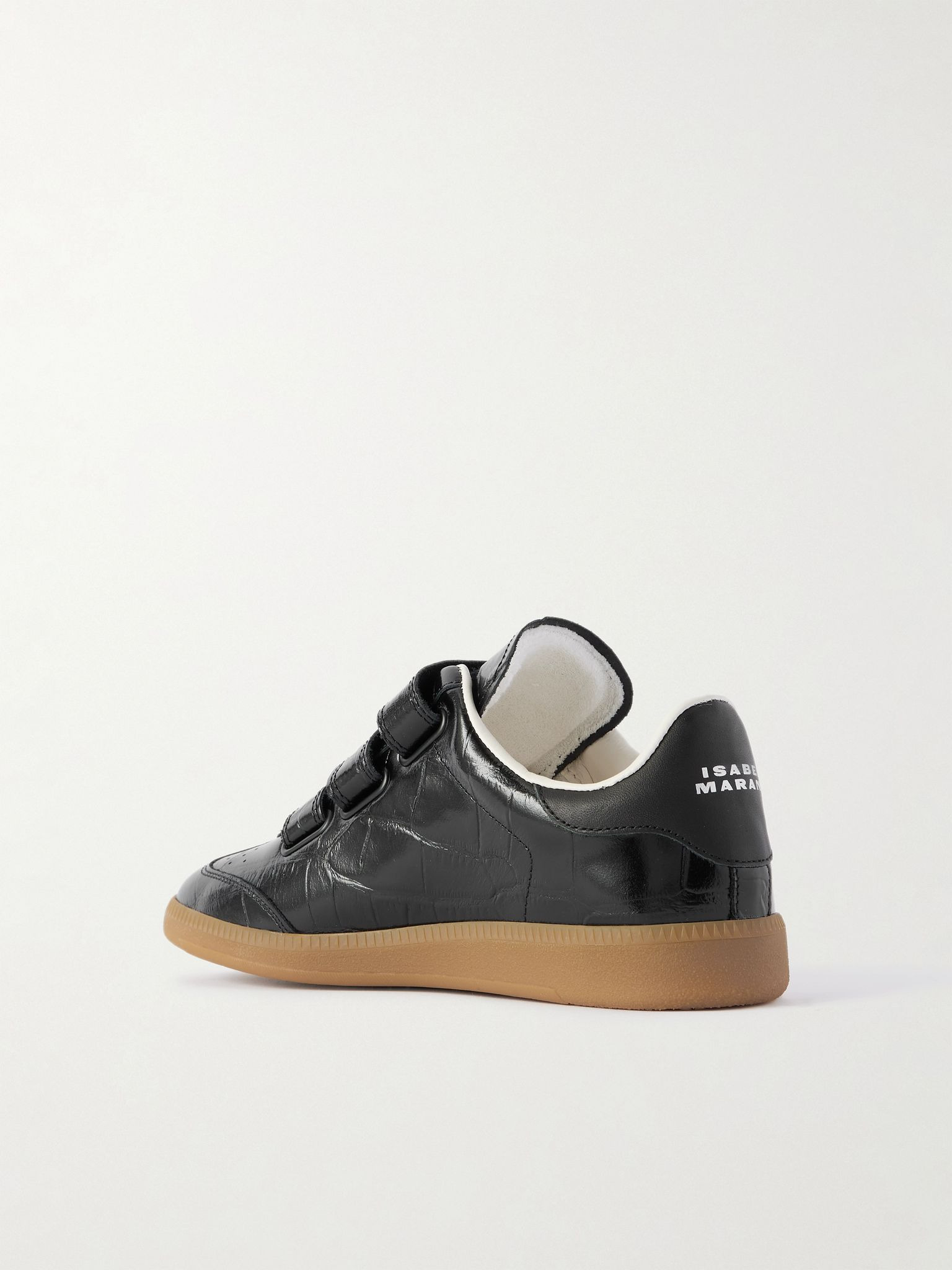 Beth croc-effect leather sneakers Black - 3