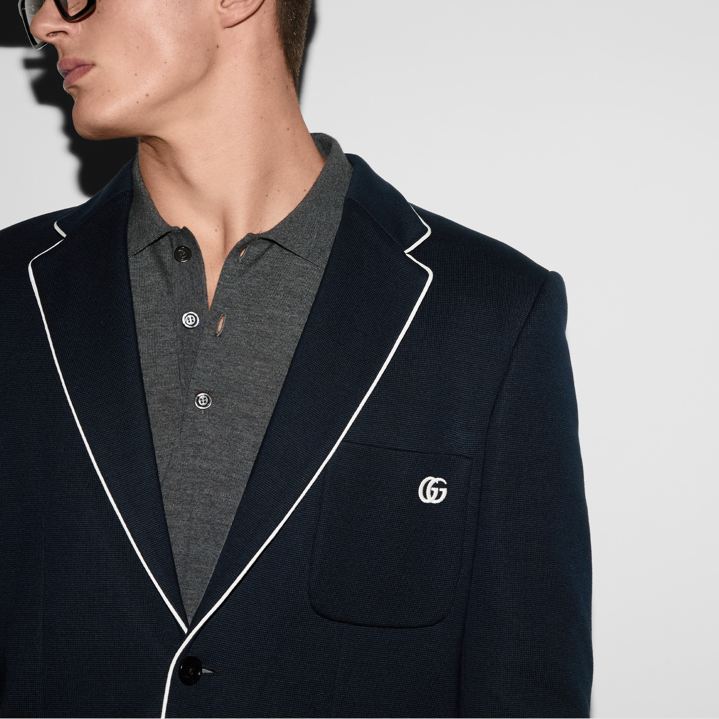 Cotton jersey jacket with embroidery - 6