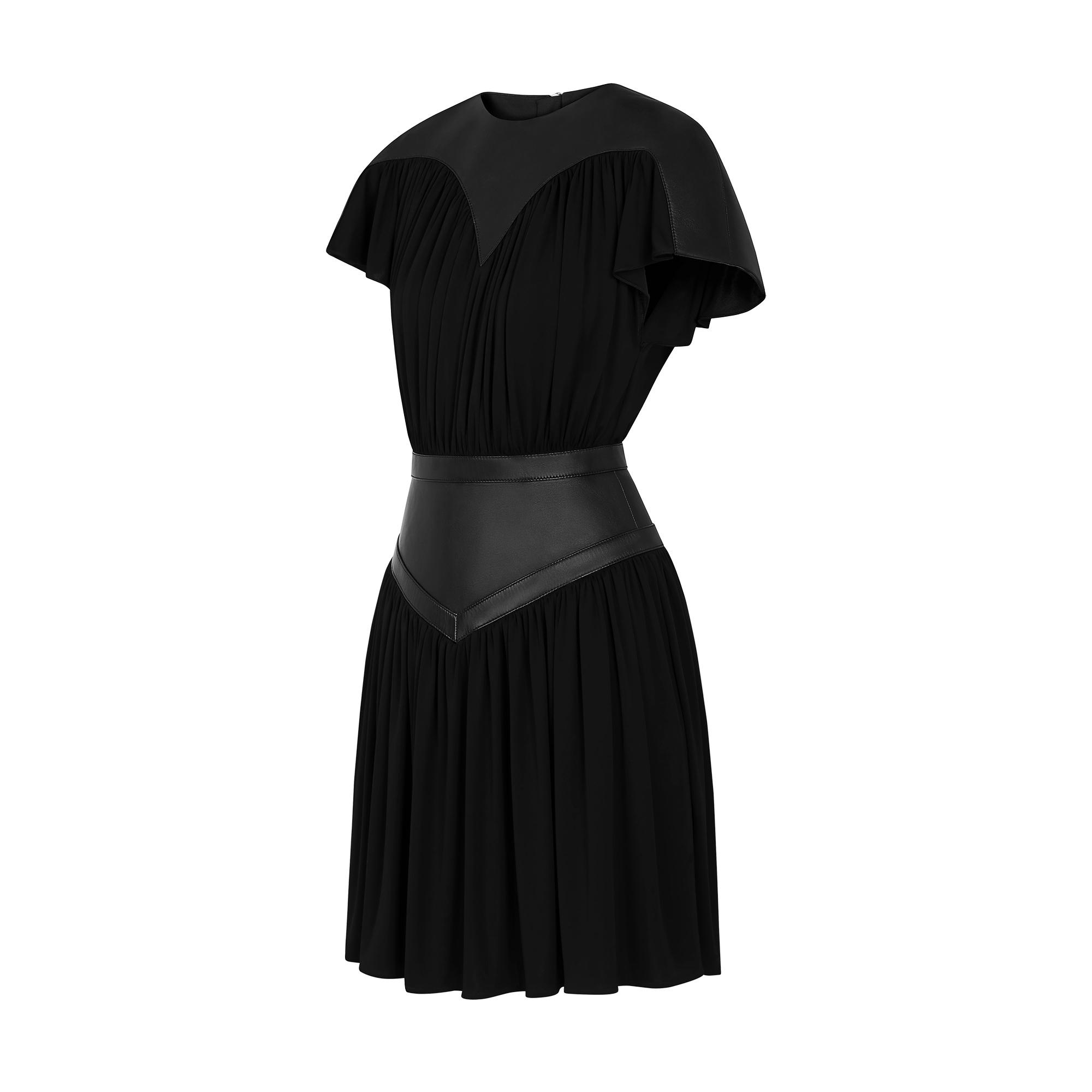 Pleated Dress With Waist Yoke - 2