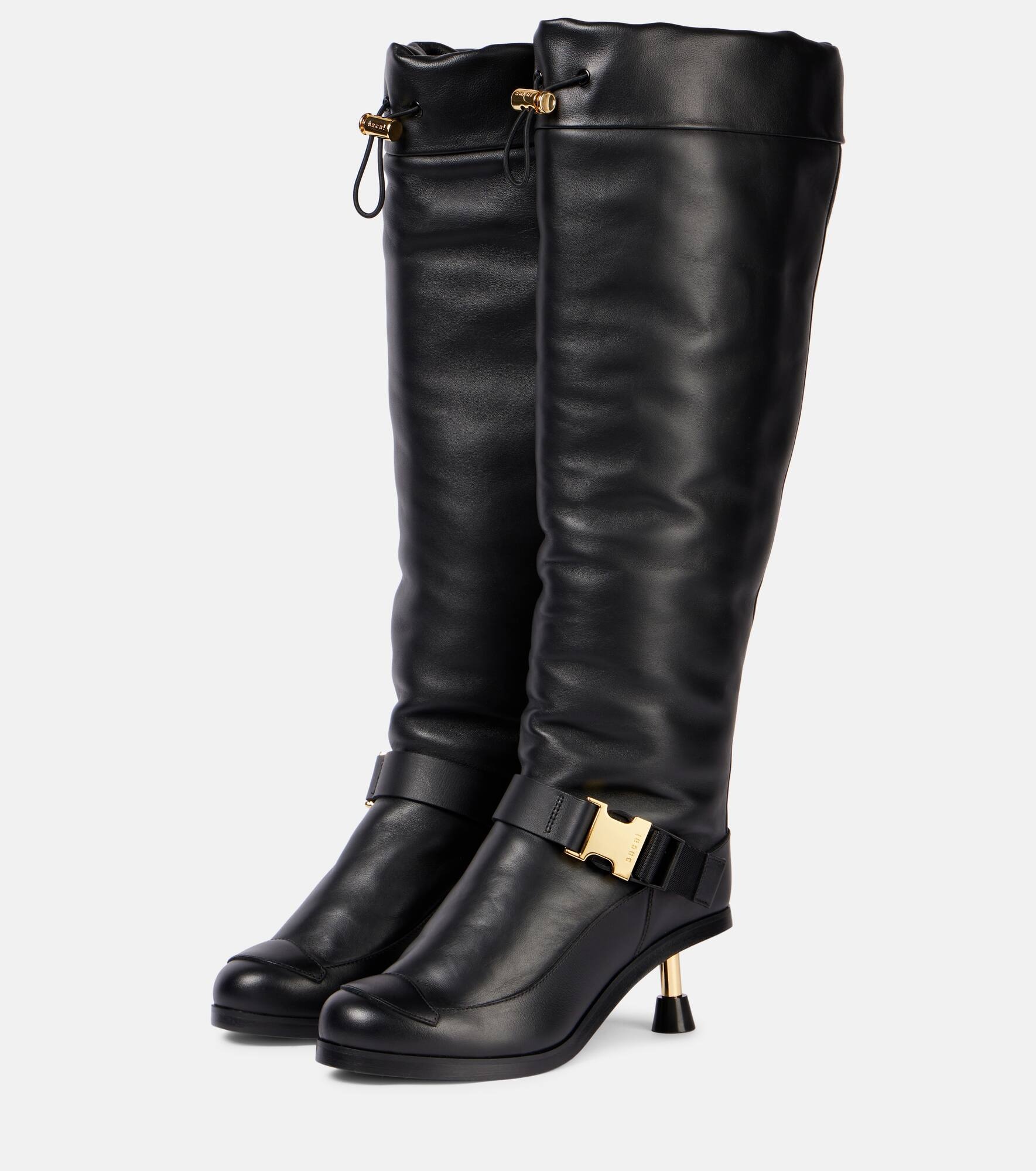 Leather knee-high boots - 4