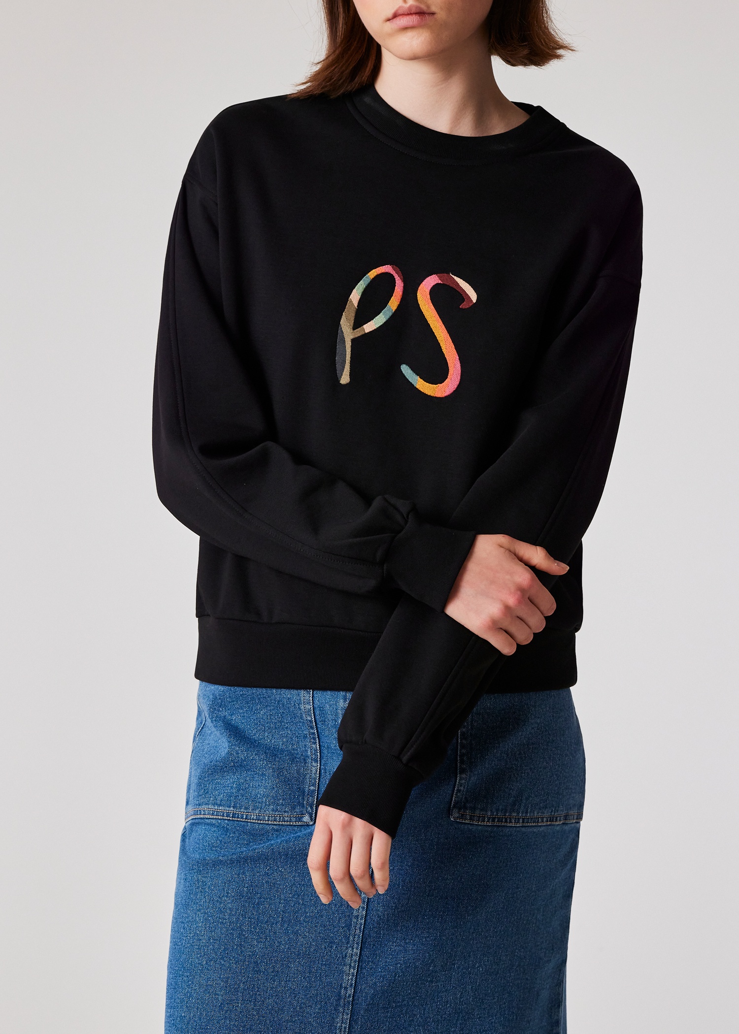 Women's Black 'Swirl' Logo Sweatshirt - 3