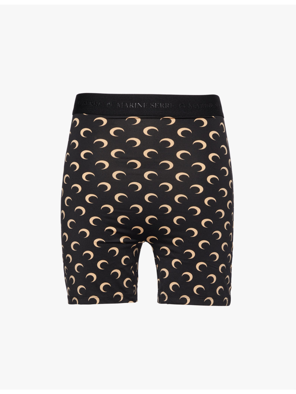 Moon-print high-rise recycled stretch-jersey shorts - 1