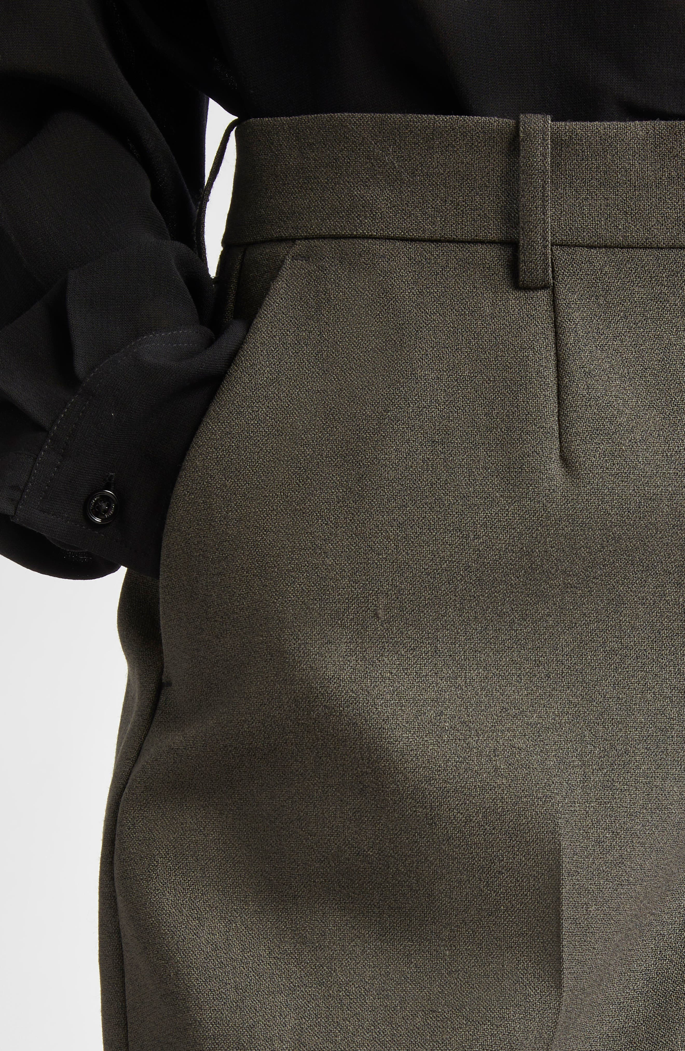 TOTEME Tailored Wool Blend Wide Leg Trousers in Forest at Nordstrom - 5