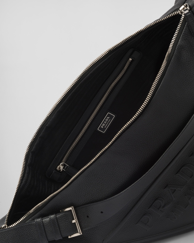 Large leather Prada Triangle bag 5