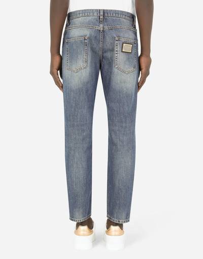 Dolce & Gabbana Loose blue wash jeans with crystals outlook