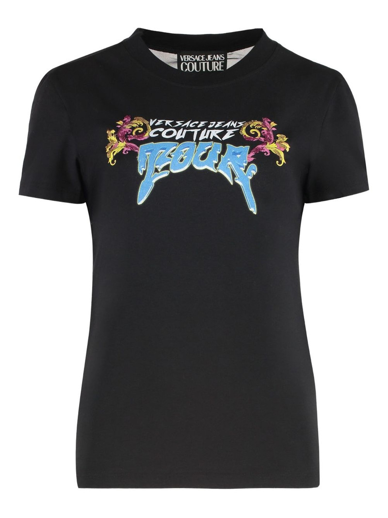 logo-print mesh-panel t-shirt 1
