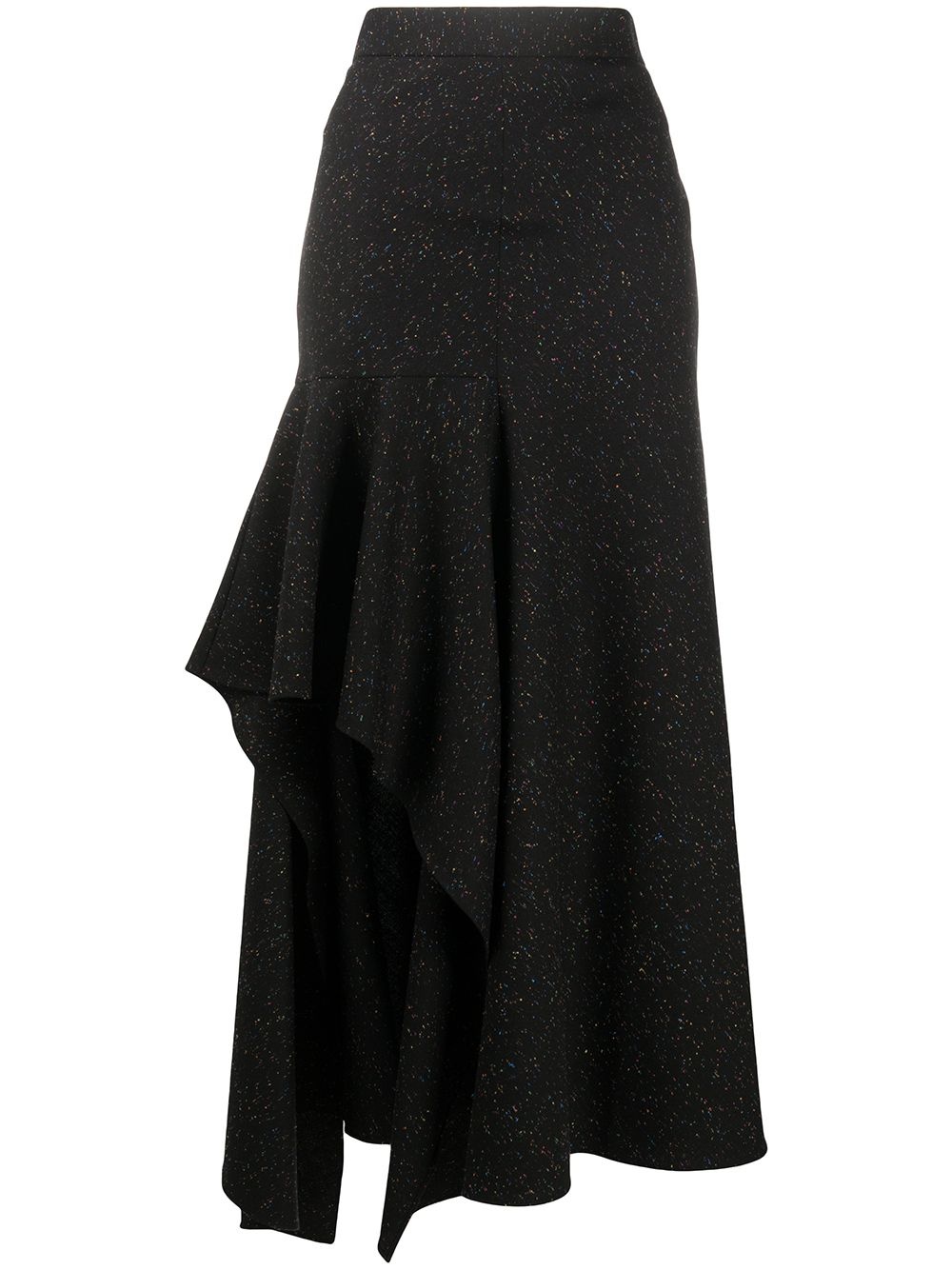 asymmetric draped skirt - 1