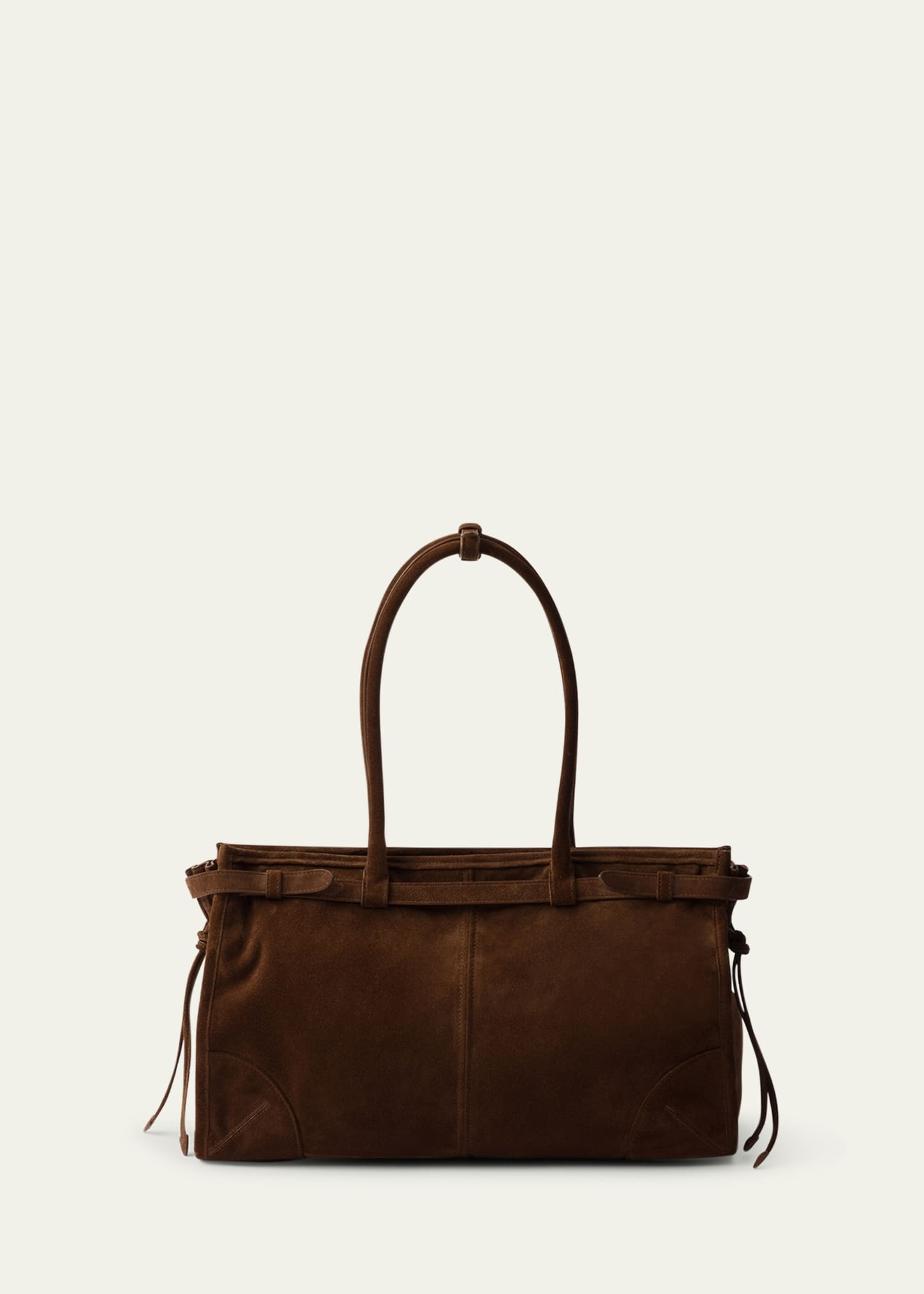 Buckle Suede Top-Handle Bag - 2
