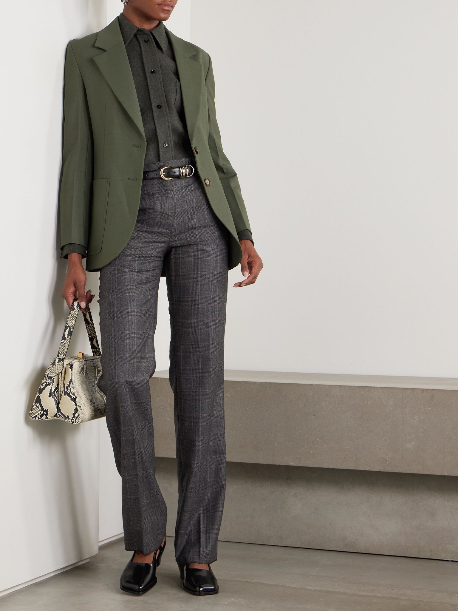 Wool shirt Dark green - 2