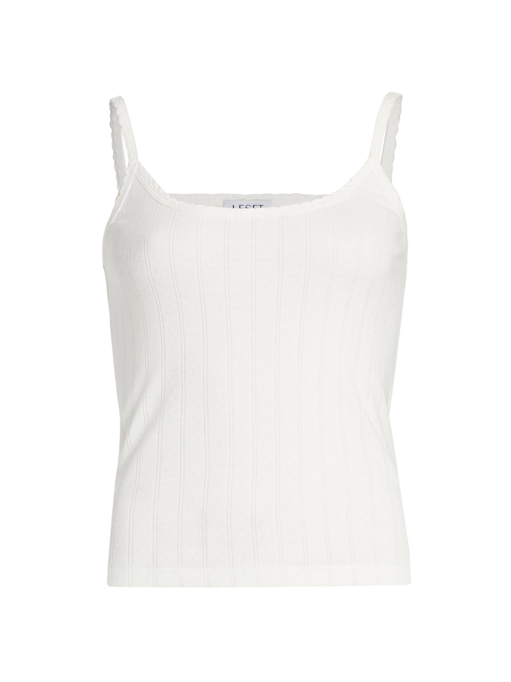 Women's Pointelle-Knit Classic Tank - White - 1