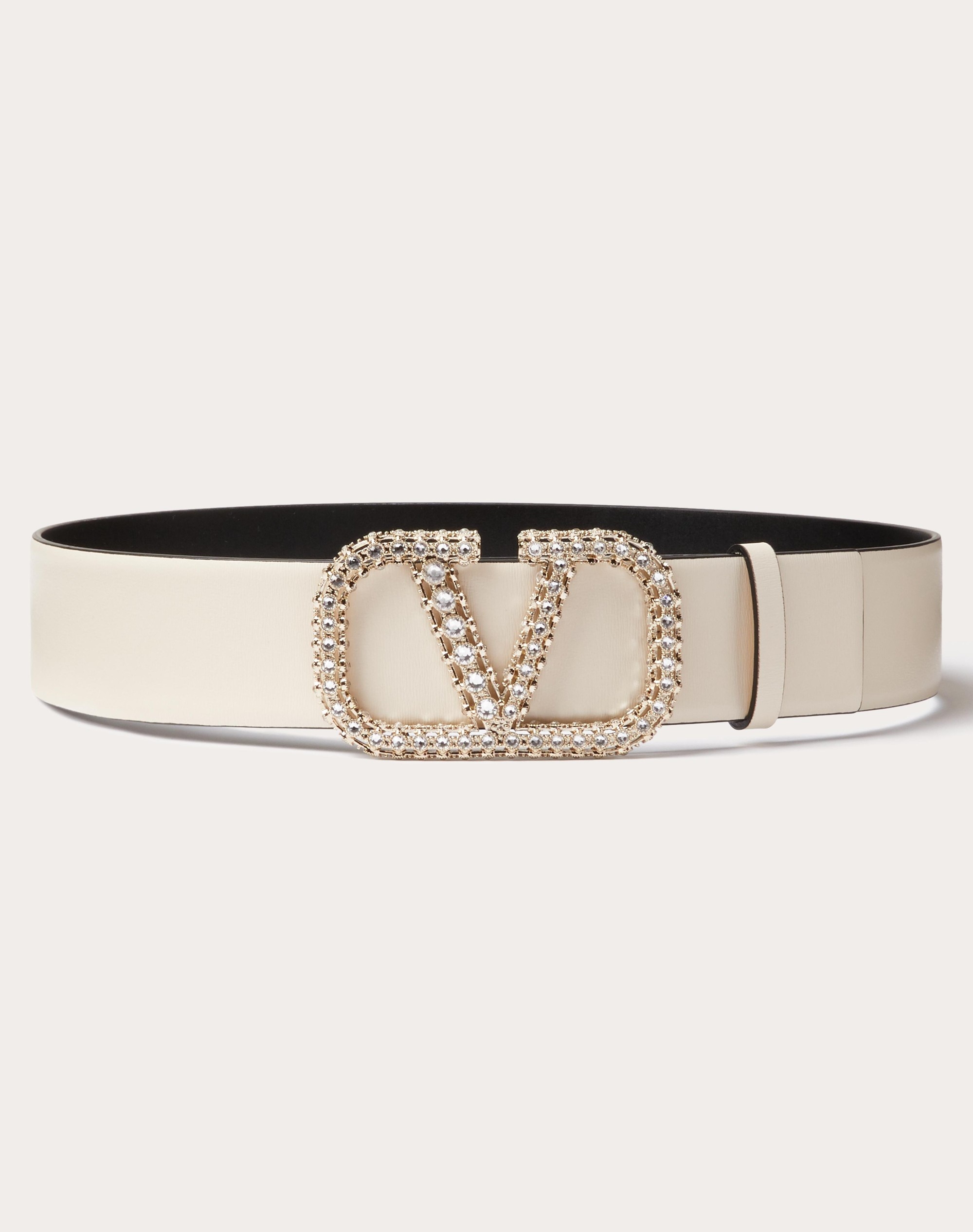 VLOGO SIGNATURE REVERSIBLE SHINY CALFSKIN BELT 40MM - 1