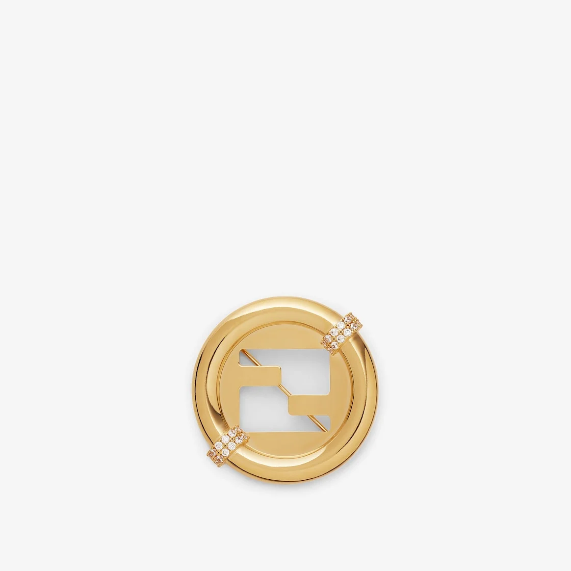 EverRound Fendi Brooch Gold-colored metal brooch - 1