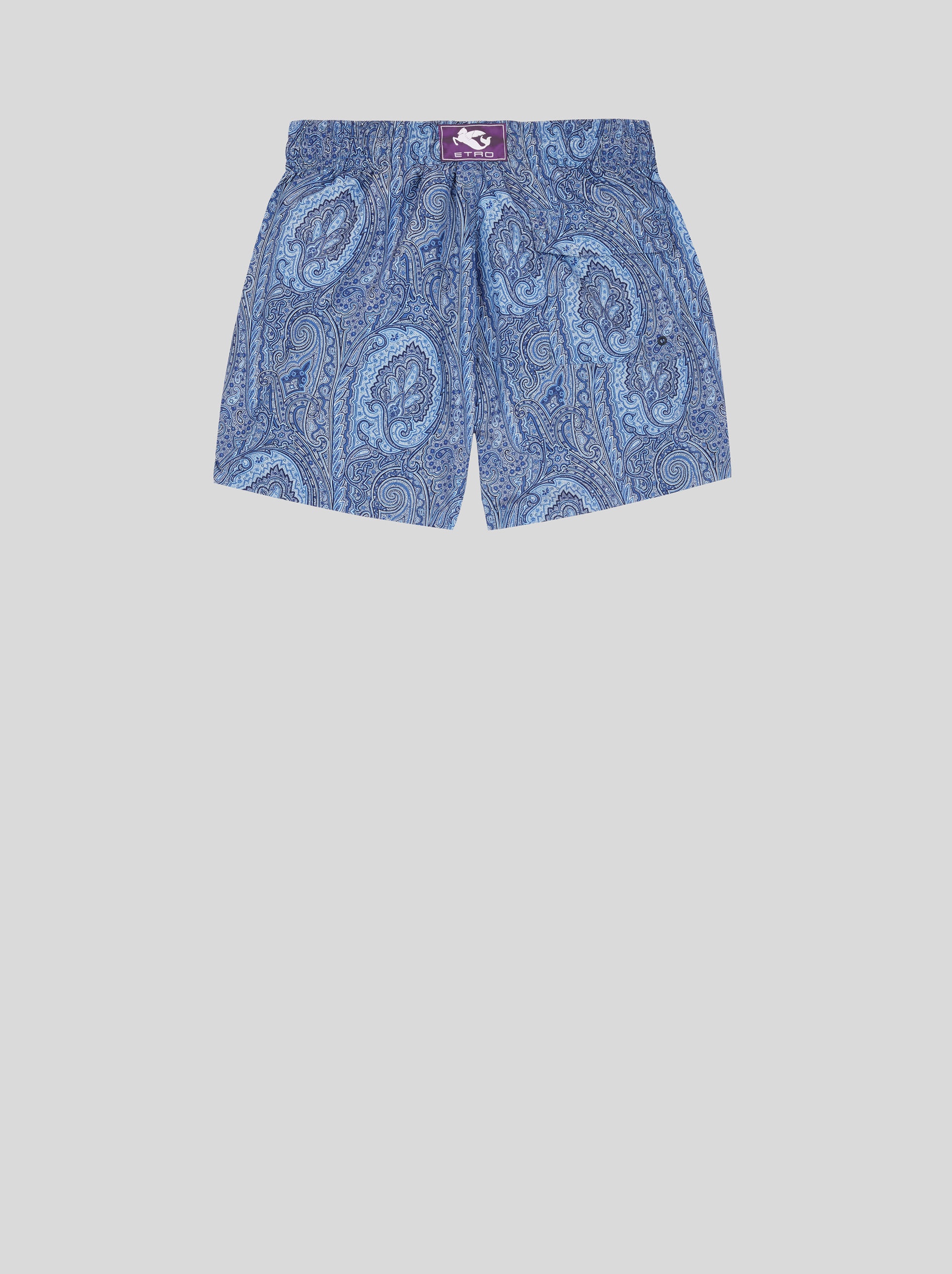FLORAL PAISLEY PATTERN SWIM SHORTS - 5