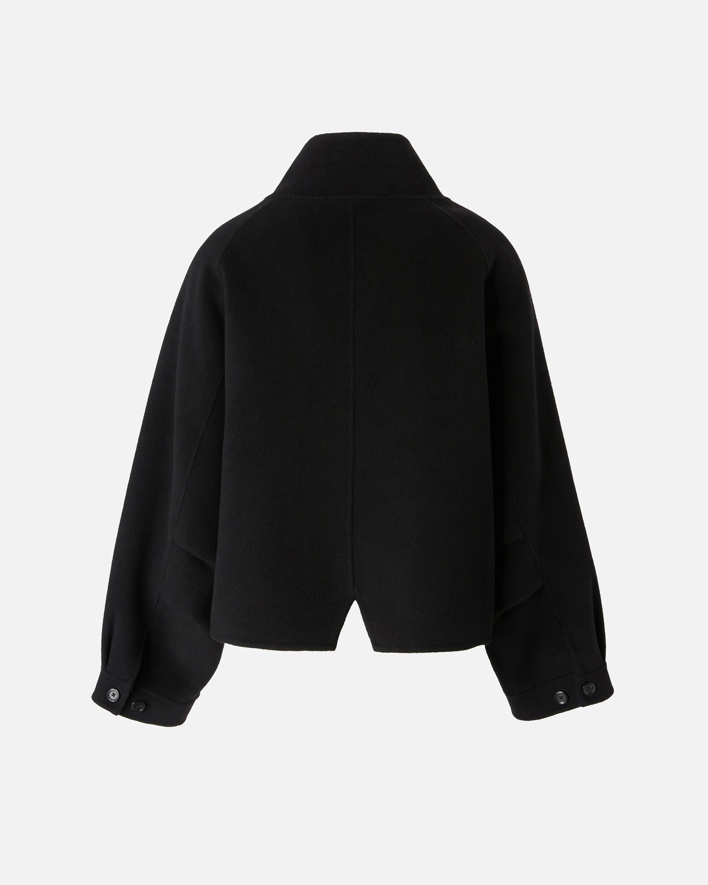 PINKO SHORT DOUBLE-LAYERED CLOTH COAT WITH HIGH NECK