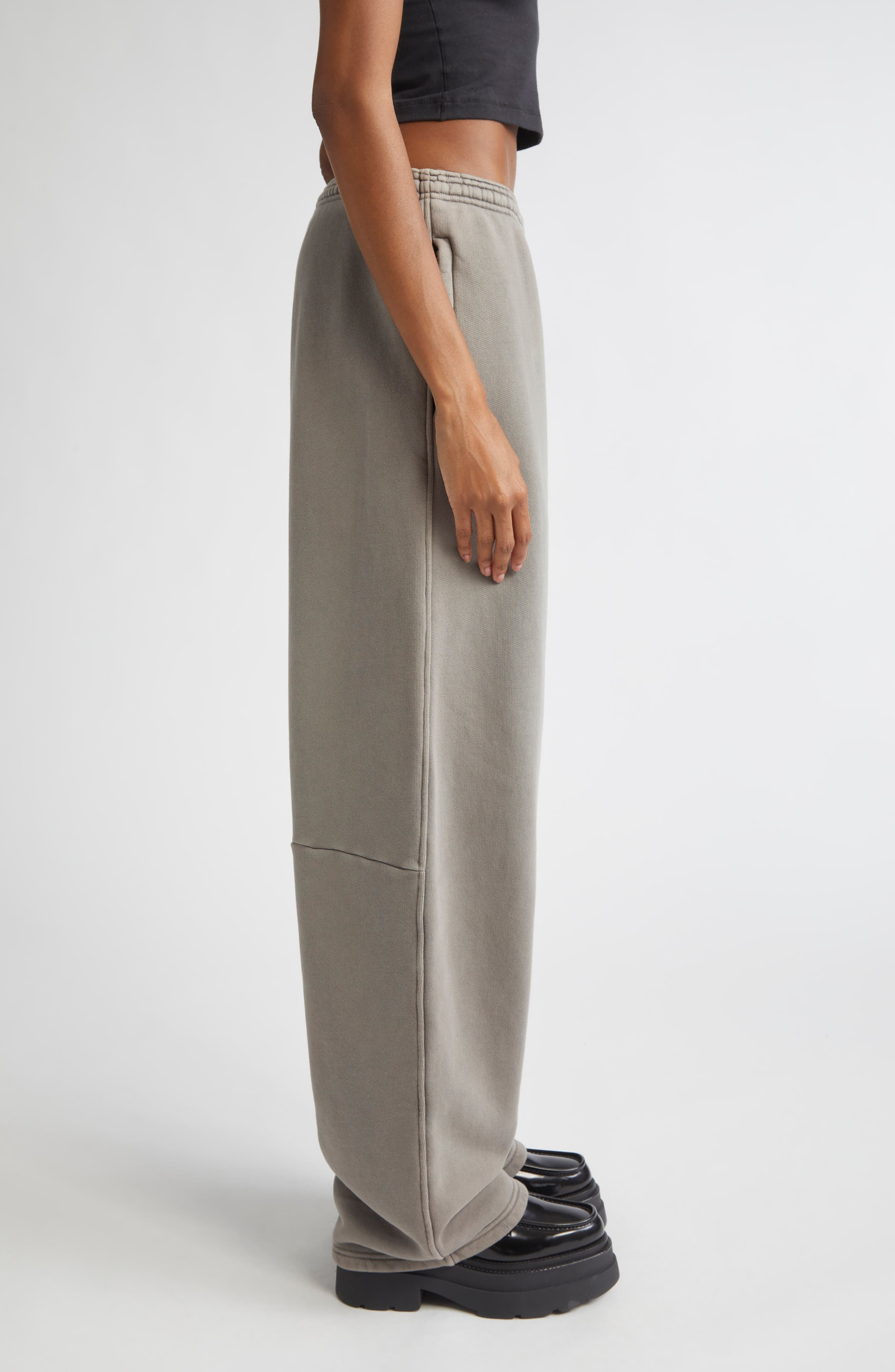 Alexander Wang Articulated Leg Loose Fit Sweatpants in Washed Cement at Nordstrom - 4