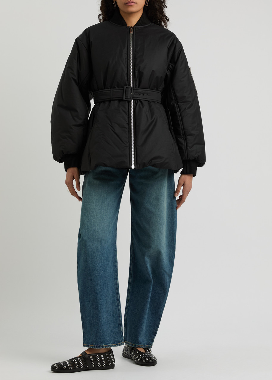 Alaïa Belted Cotton-blend Bomber Jacket - 4