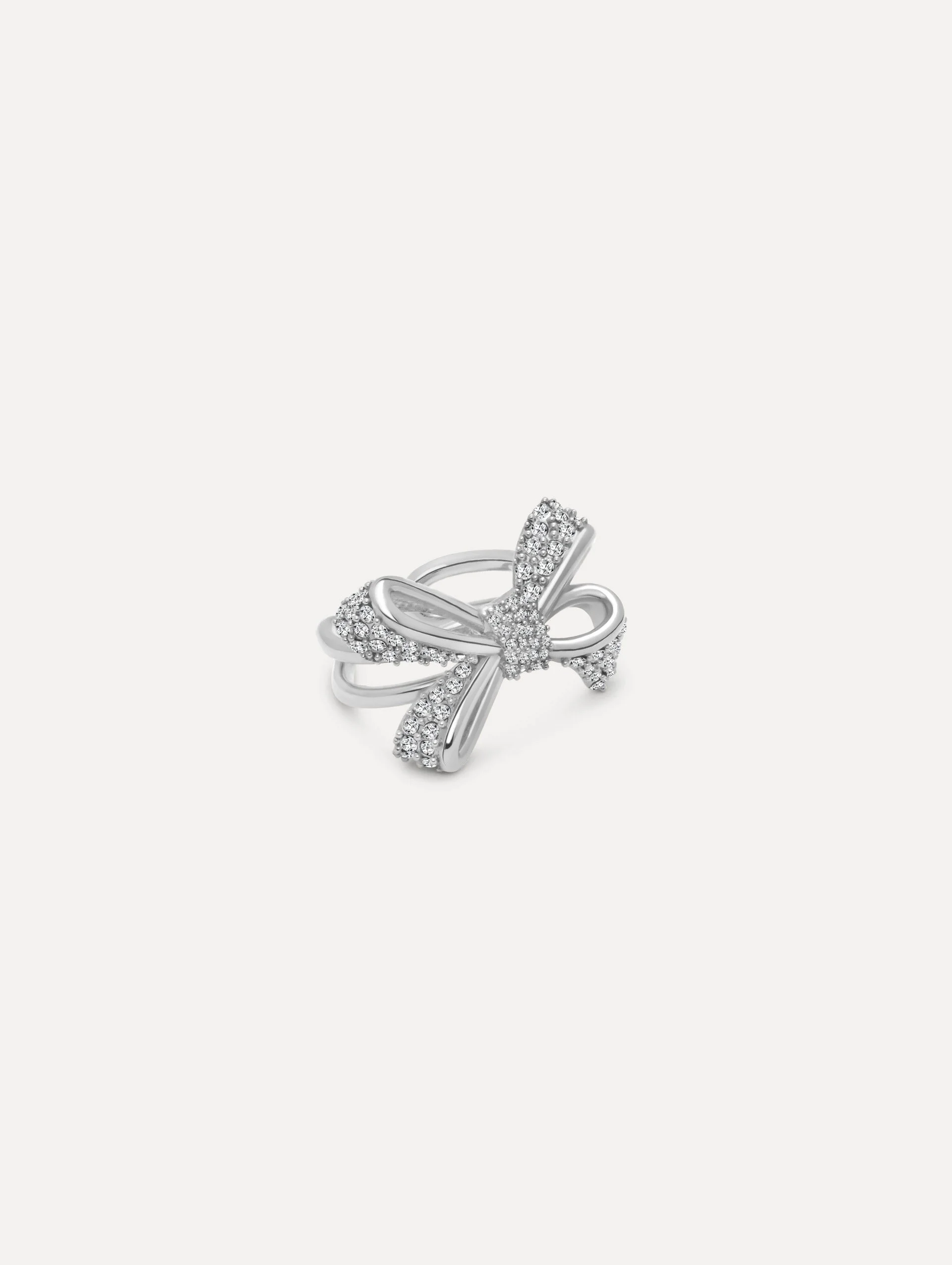 CRYSTAL PAVÉ BOW RING - 1