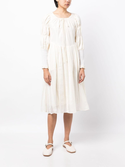 RENLI SU Prudence ruched-sleeved midi dress outlook