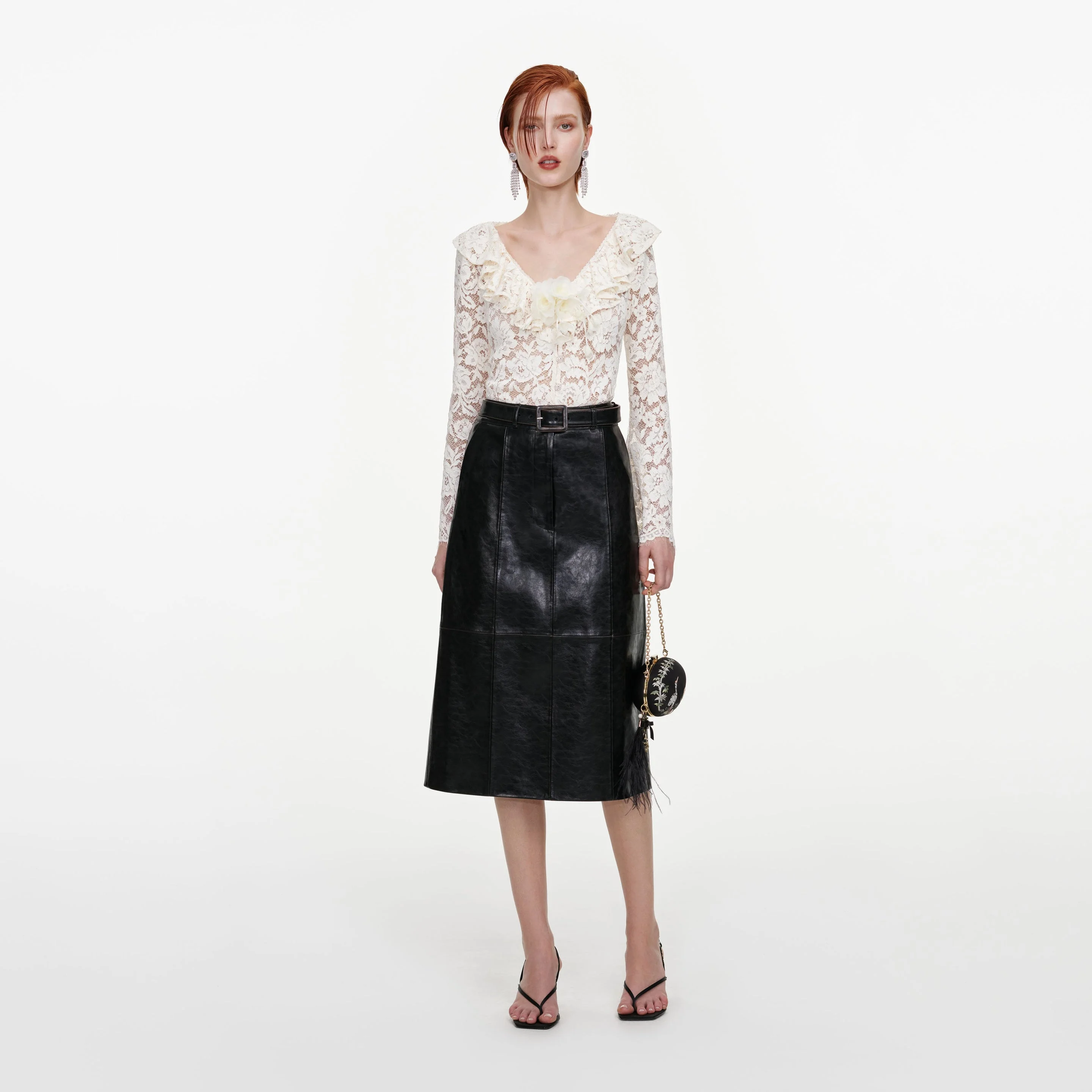 Cream Lace Frill Top - 1