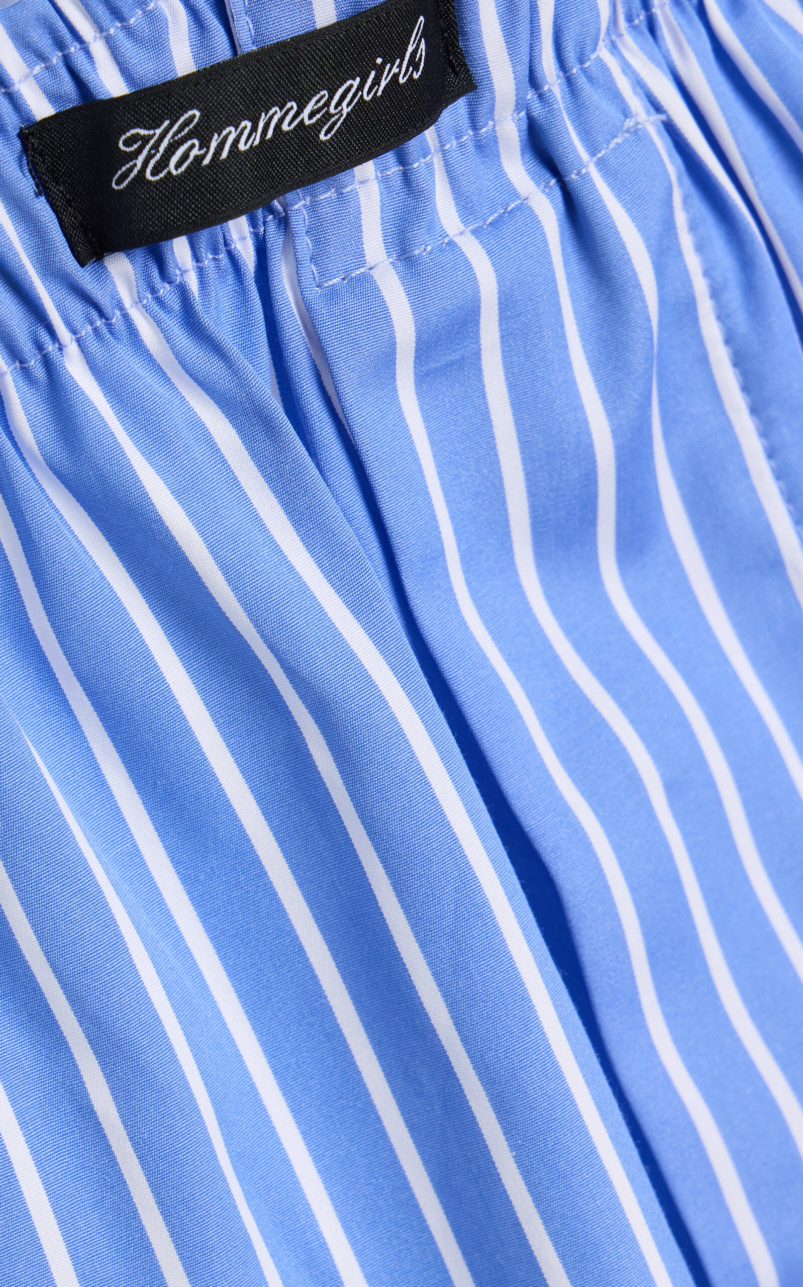 Striped Cotton Mini Boxer Skirt navy - 5