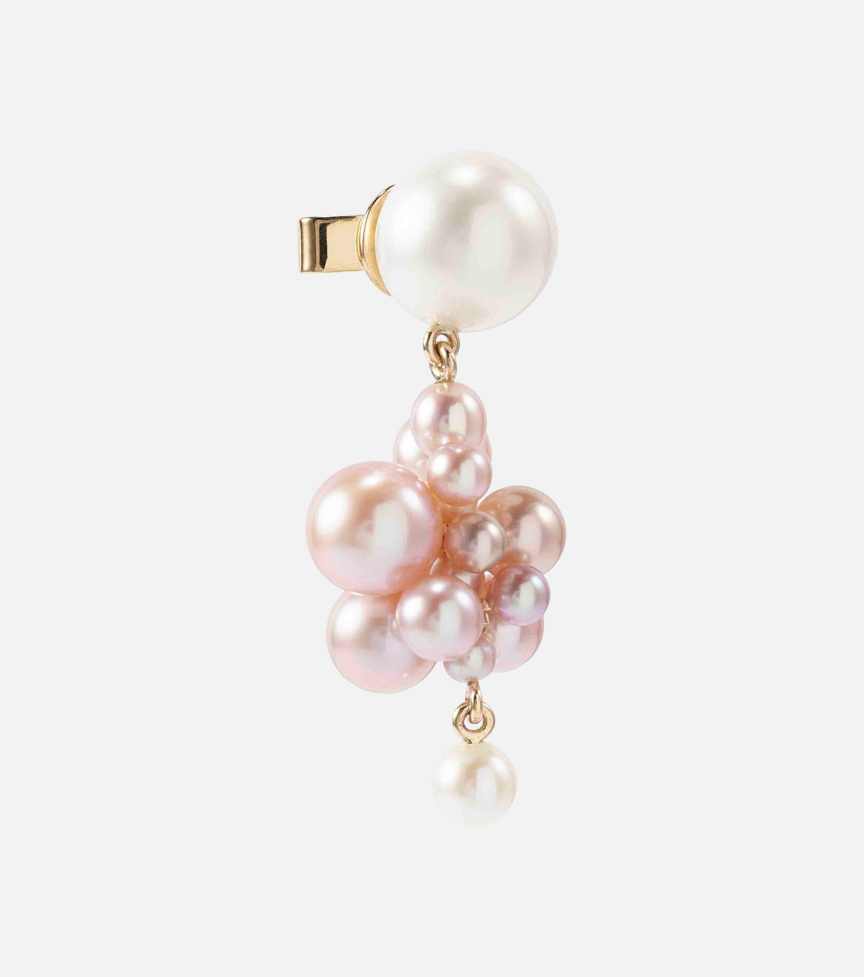 Botticelli 14kt gold earrings with pearls - 4