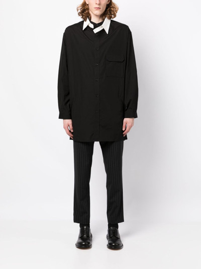 Yohji Yamamoto removable-collar cotton shirt outlook