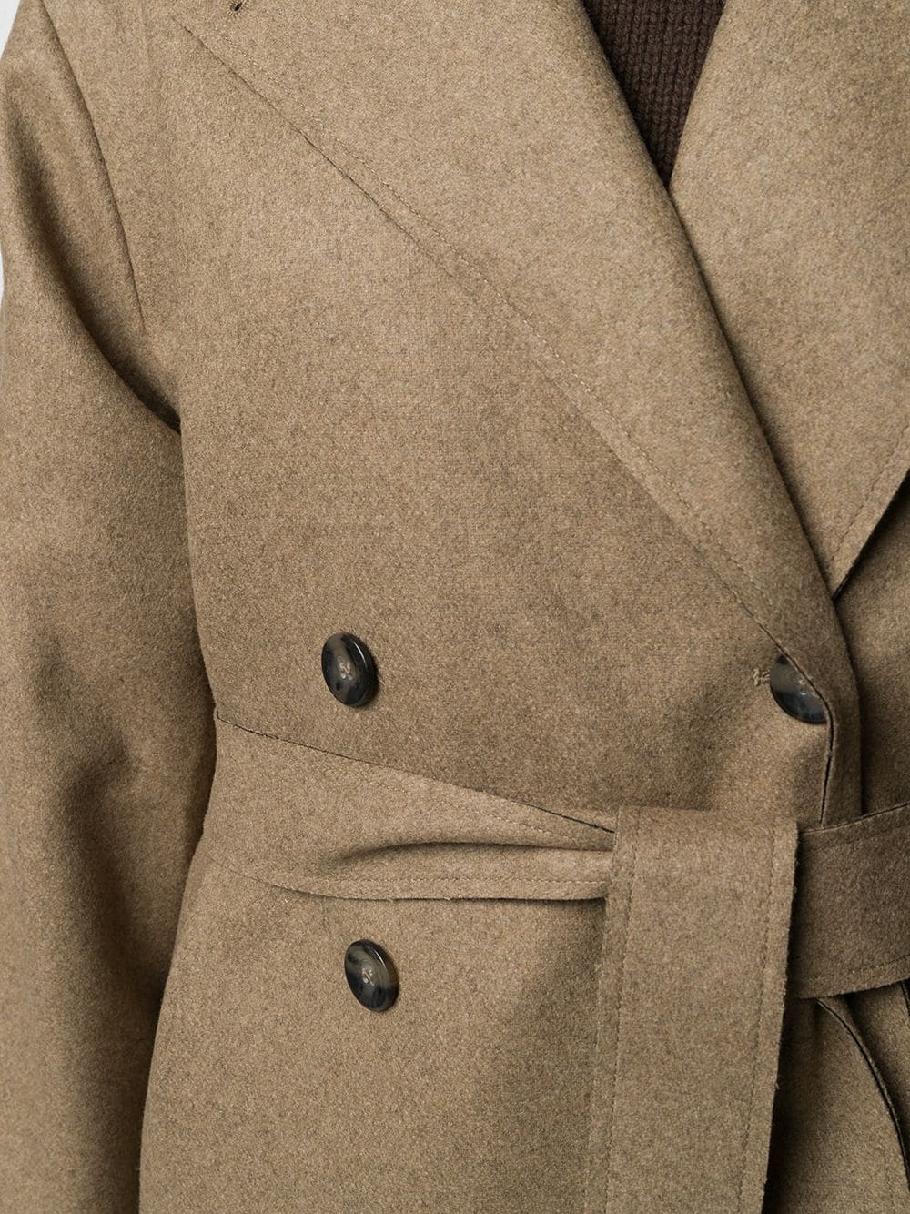 wool-blend trench coat - 5