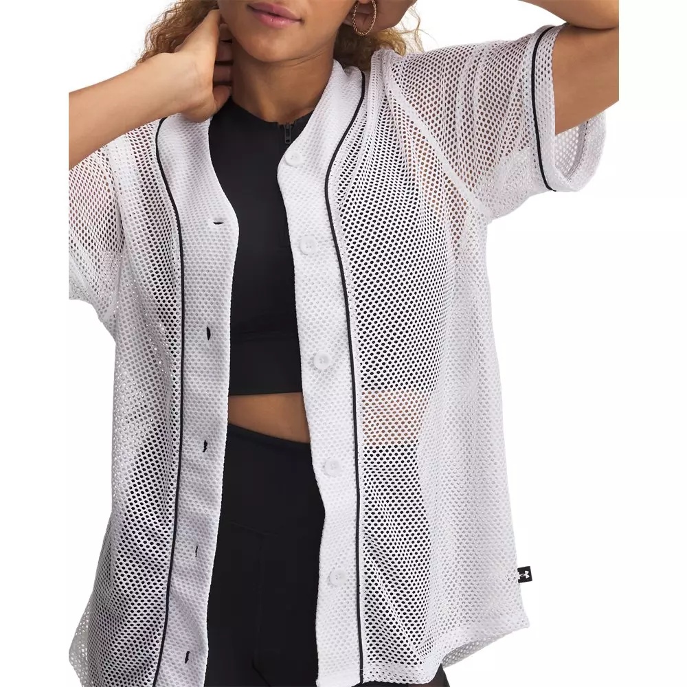 Women's UA Sportstyle Baseball Jersey - White - 3