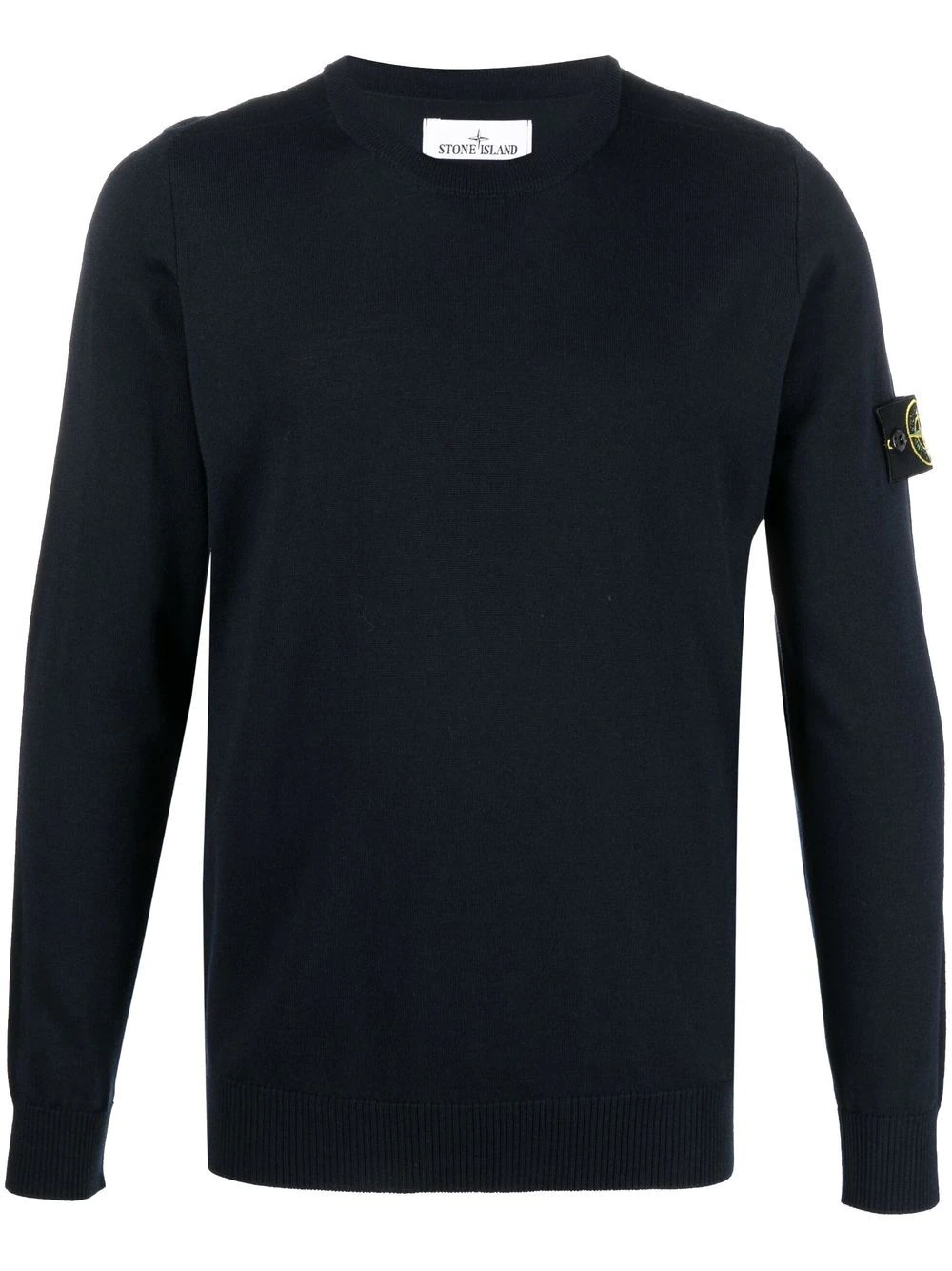 logo-patch crew-neck jumper - 1