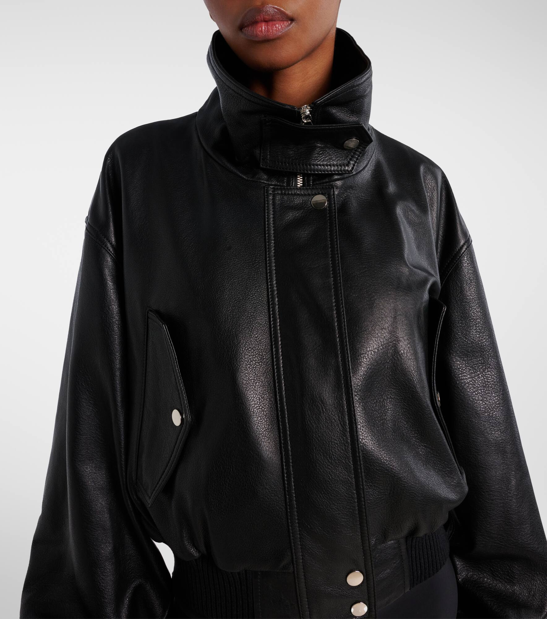 Briar leather bomber jacket - 6