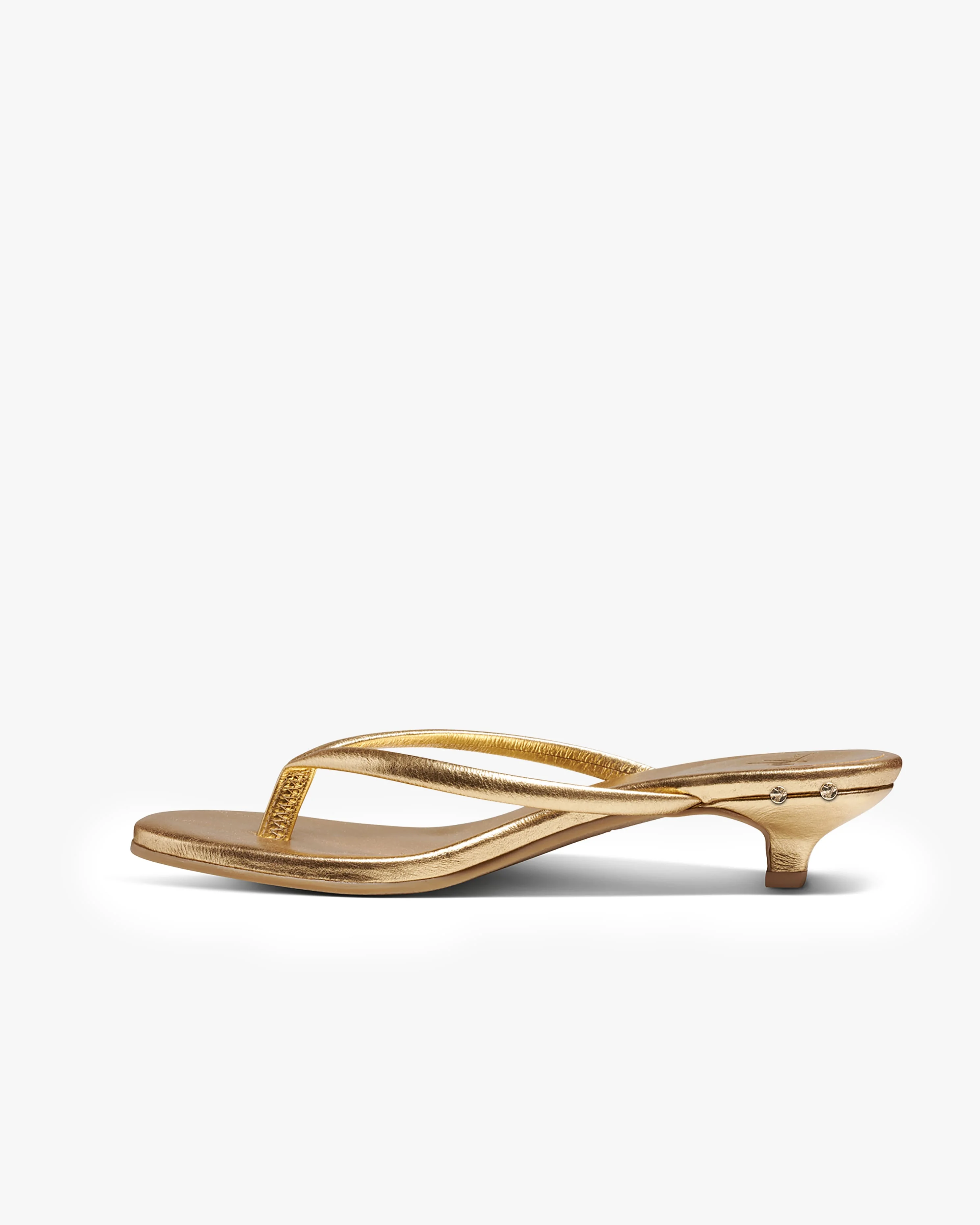 Corella Leather Kitten Heel Thong Sandal - 1