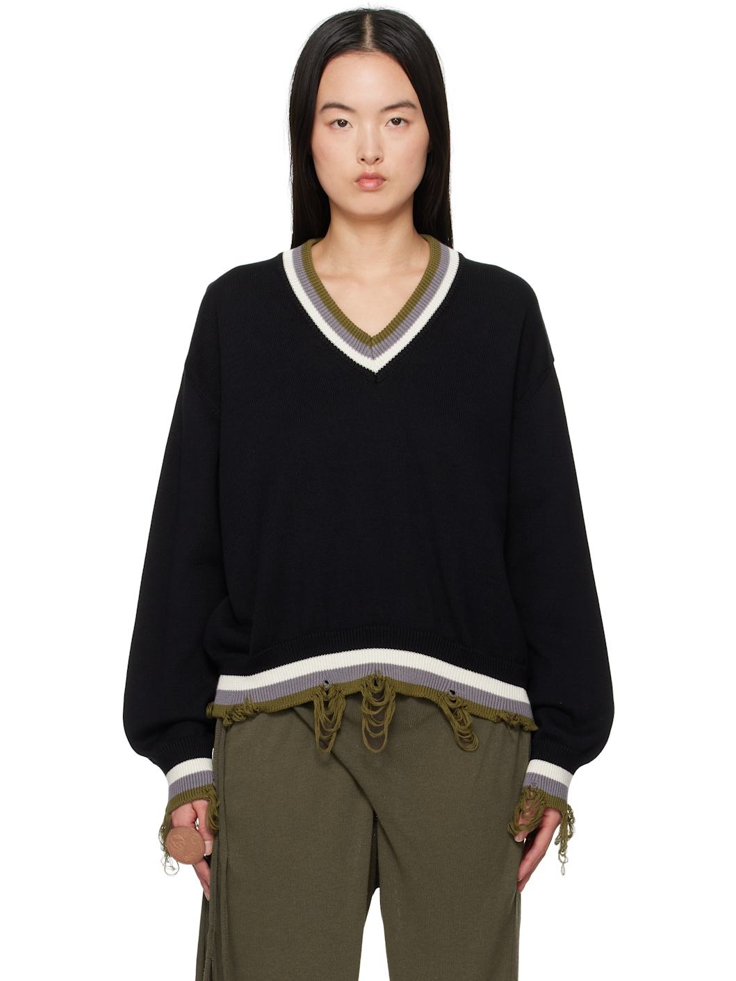 Black Oversized Sweater - 1