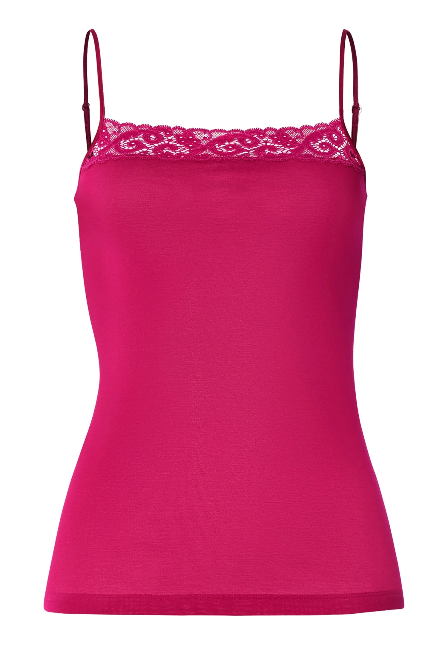 Moments Lace Trim Cotton Camisole - 1