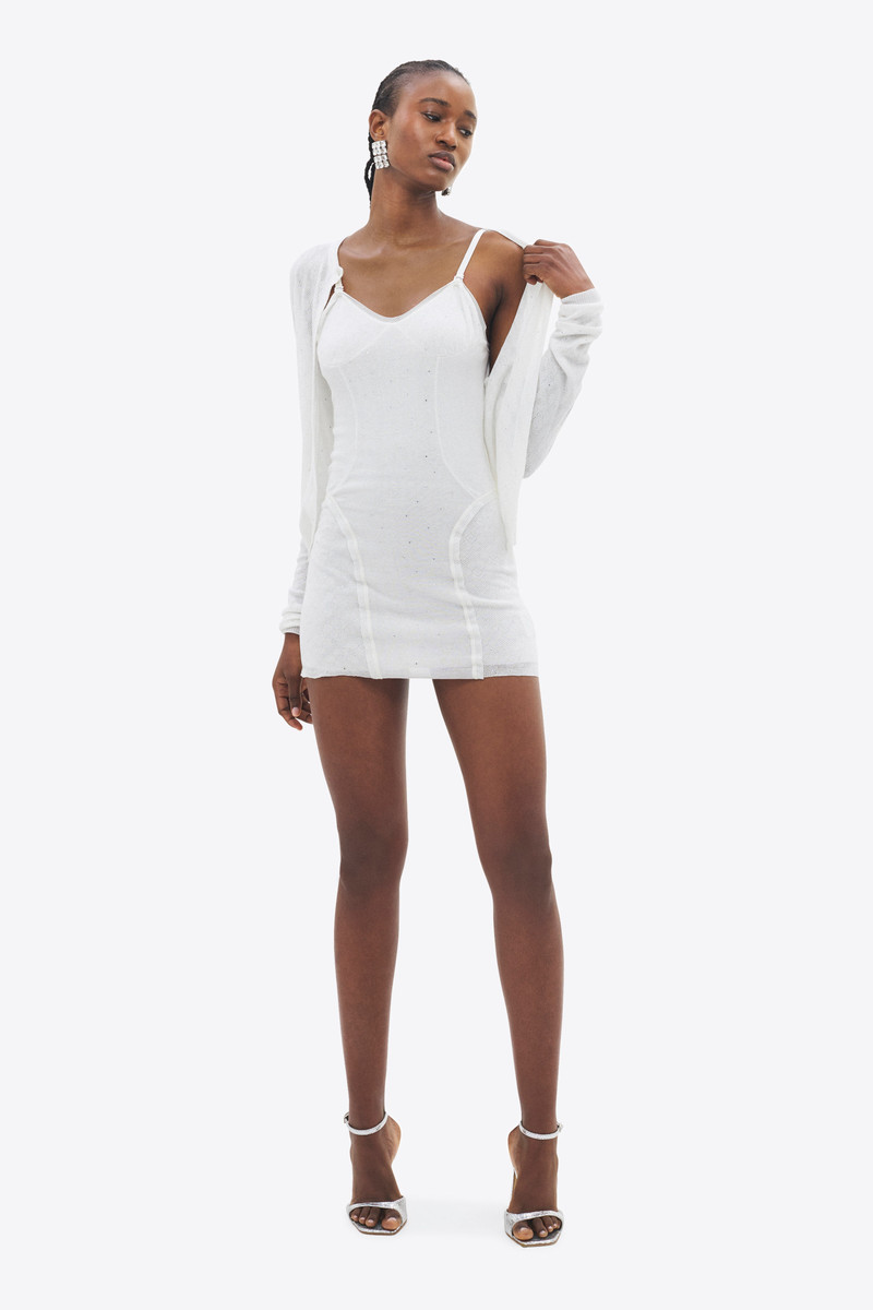 AREA GIRLY RIB KNIT MINI DRESS outlook