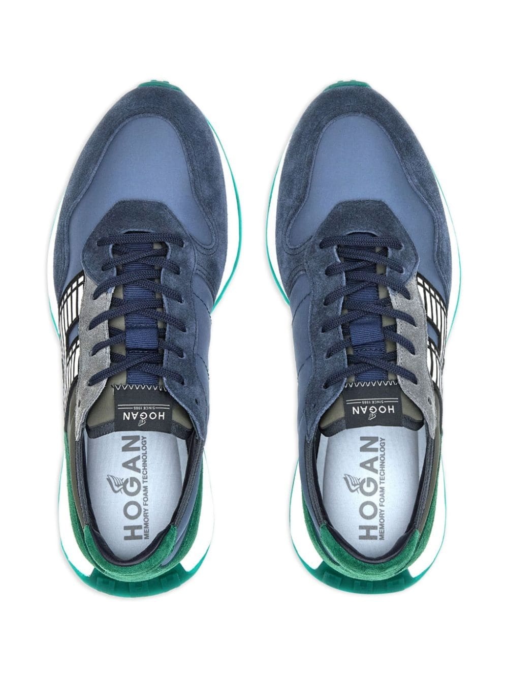H601 panelled suede sneakers - 5