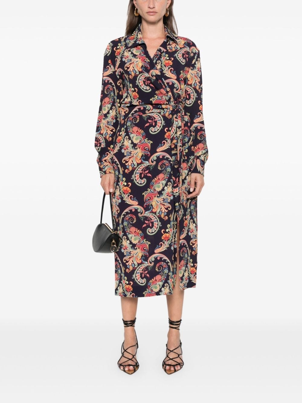 paisley-print midi dress - 2