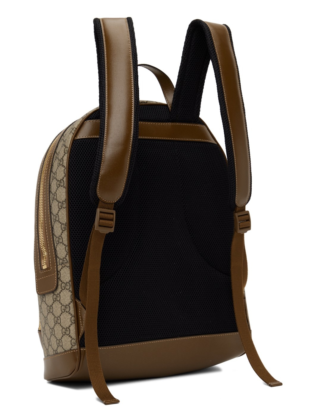 Beige & Brown GG Supreme Backpack - 3