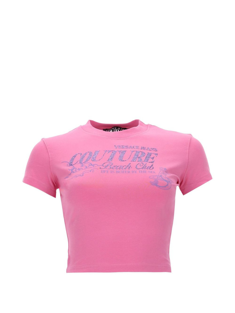 logo-detail cropped T-shirt 1