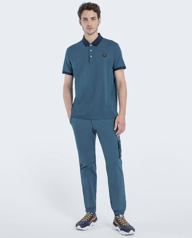 Paul & Shark Stretch cotton Sweatpants with ECONYL® details outlook