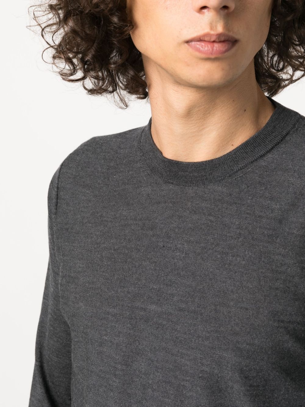 crew-neck virgin wool jumper - 5