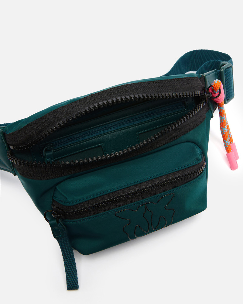 MINI RECYCLED FABRIC BELT BAG WITH BIRDS 4