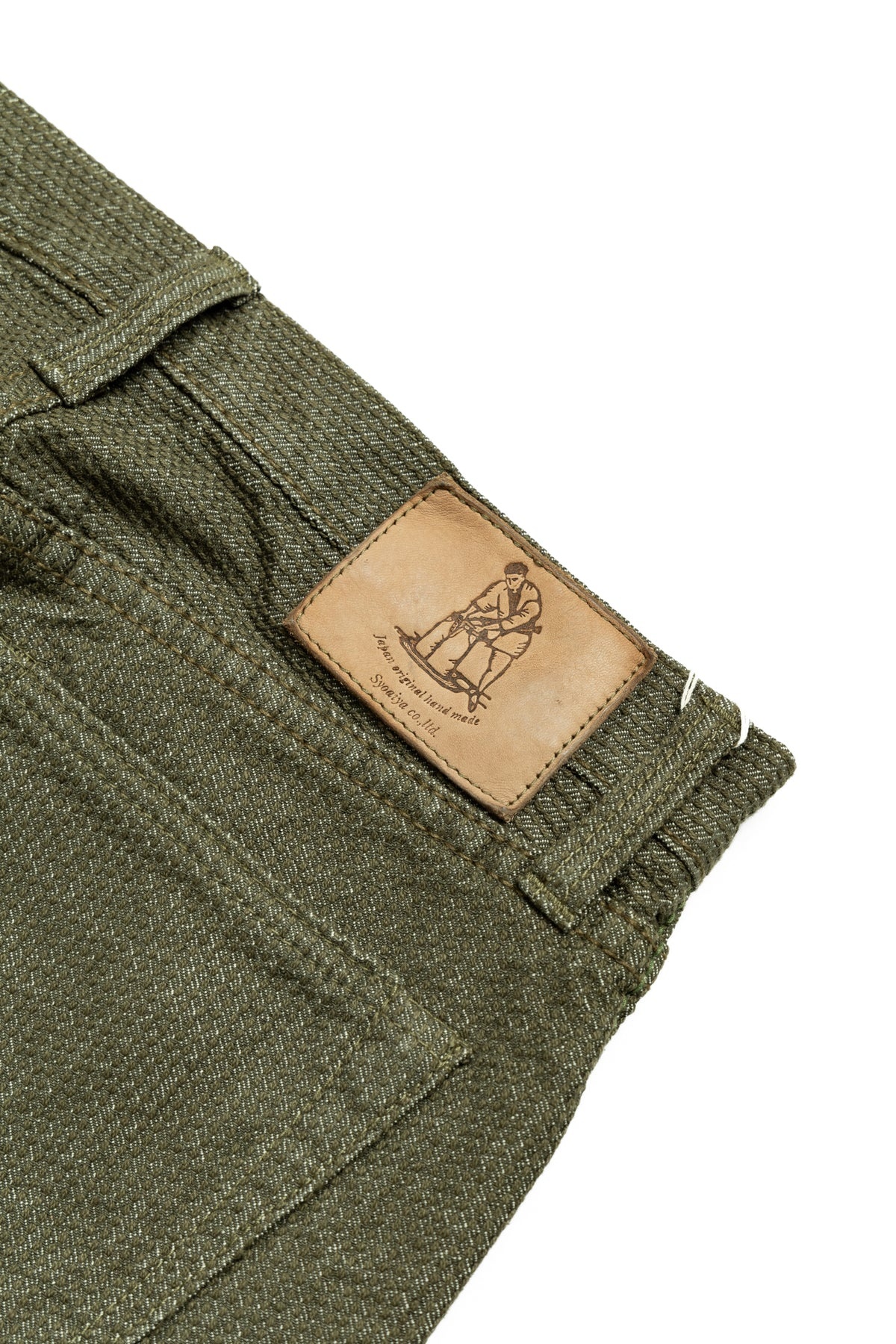 1170-2-OLV Sashiko 5P Pants Relax Tapered - Olive x Olive - 8