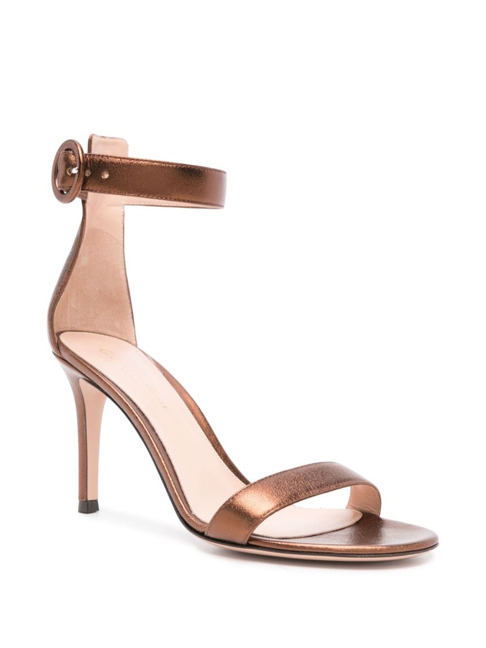 Portofino 85mm metallic-leather sandals - 2