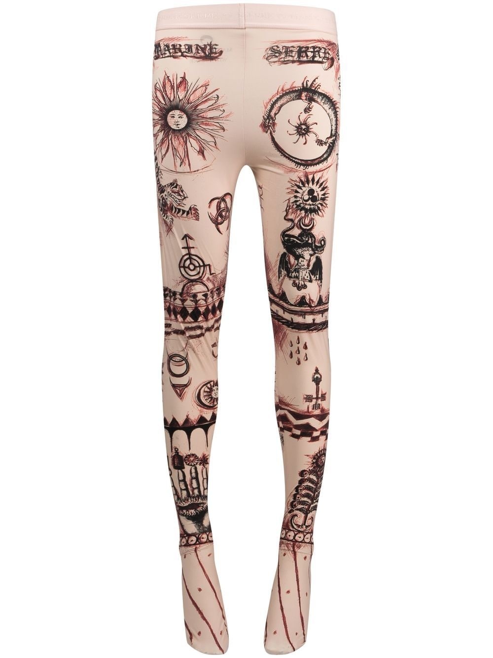 Geotic tattoo-print leggings - 1
