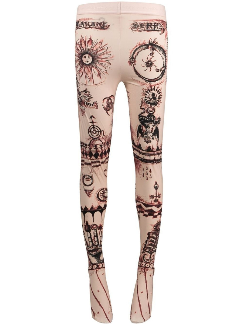 Geotic tattoo-print leggings 1