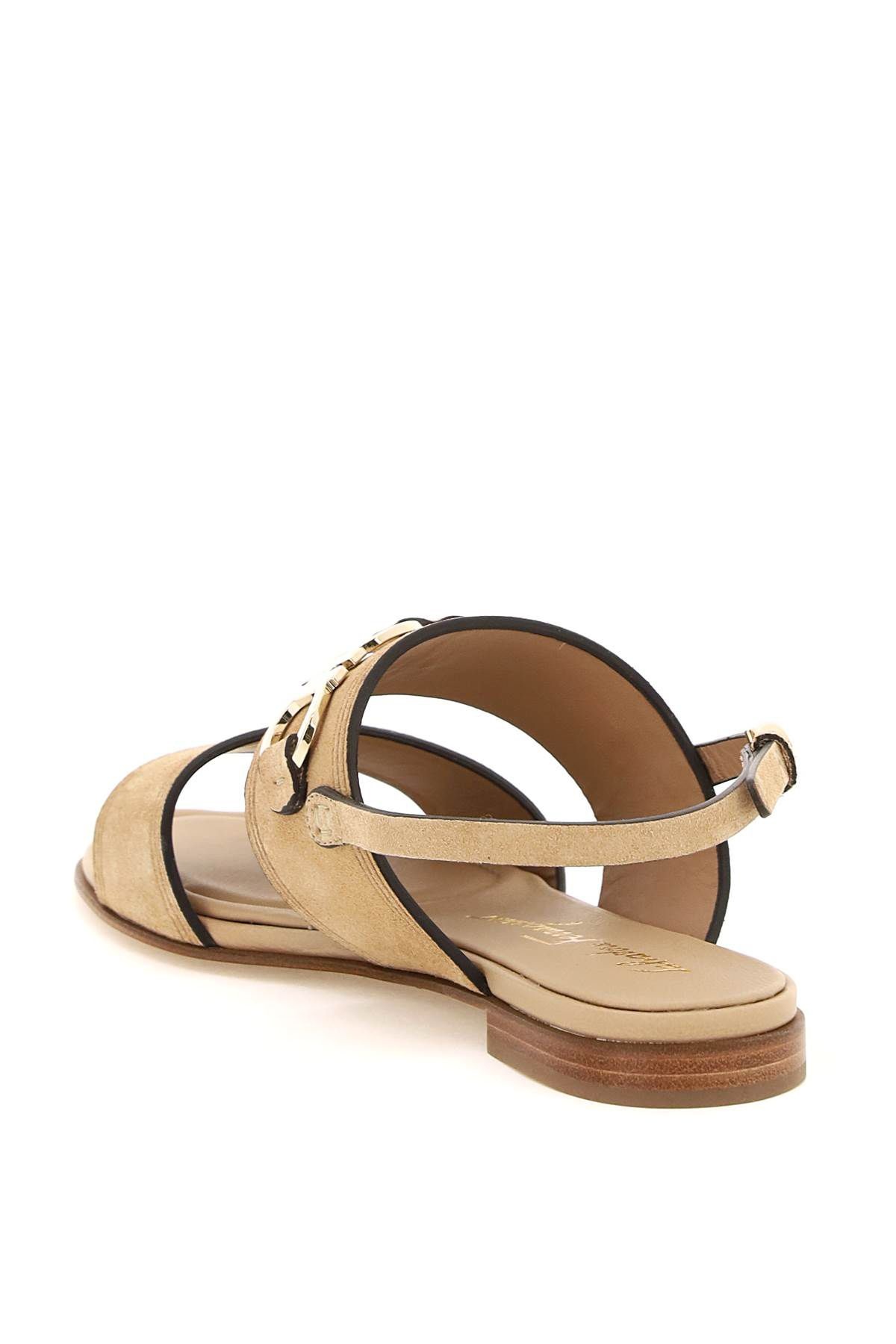 SUEDE LEATHER GANCINI SANDALS - 2