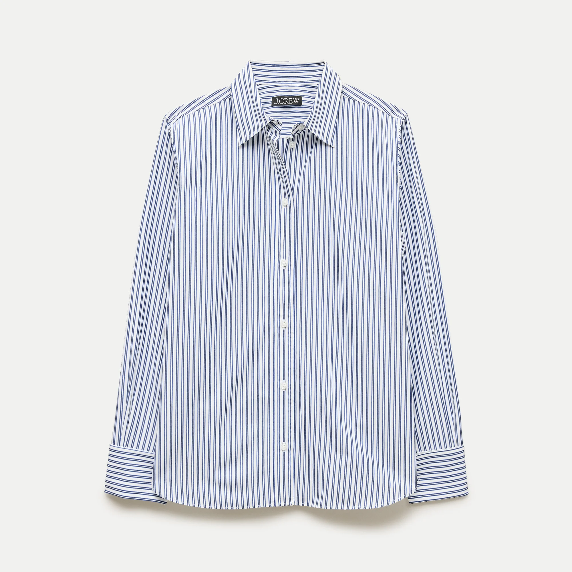 Jules classic-fit button-up shirt in striped Greenwich poplin - 1