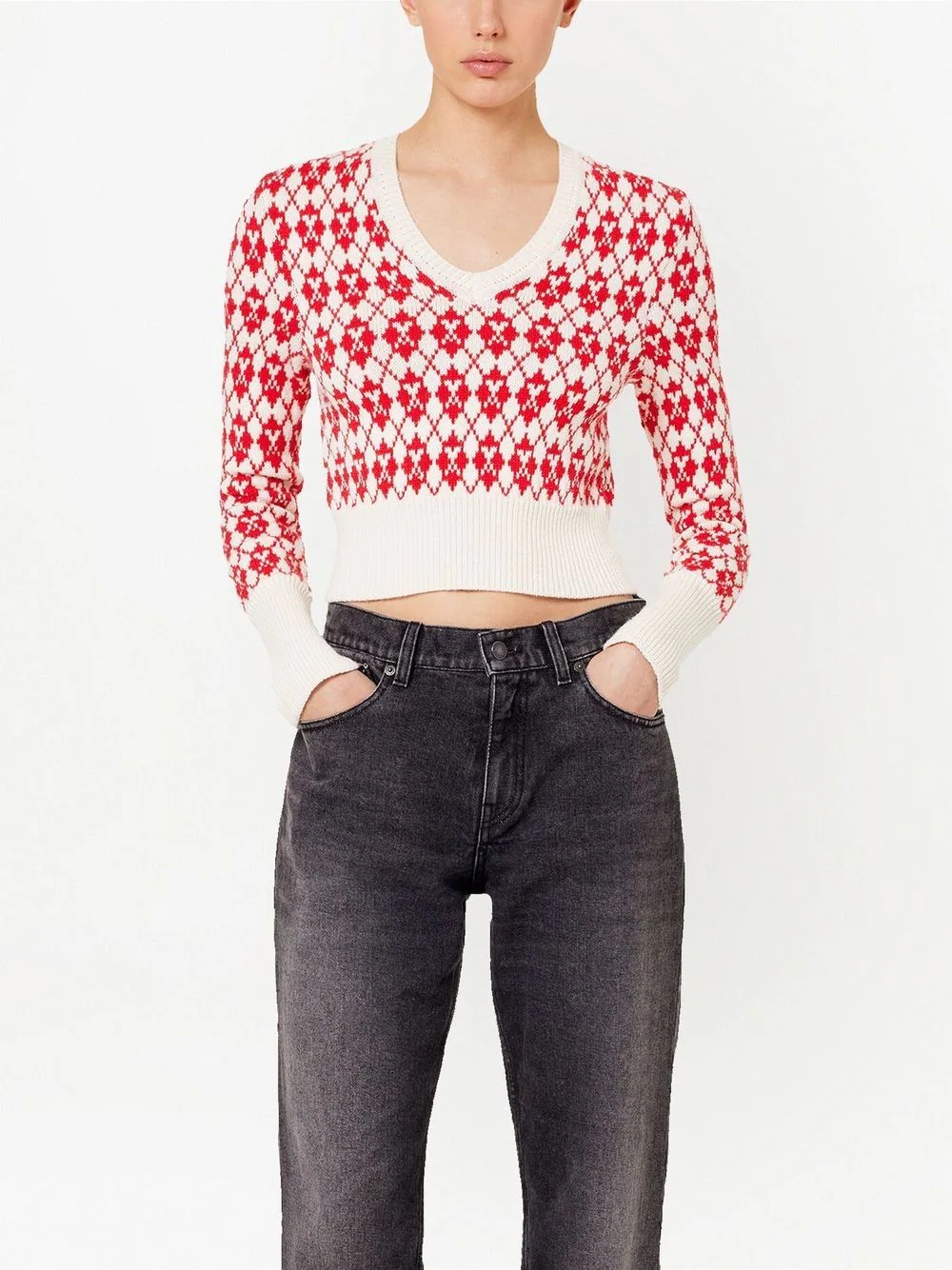 Ami de Coeur argyle jumper - 3