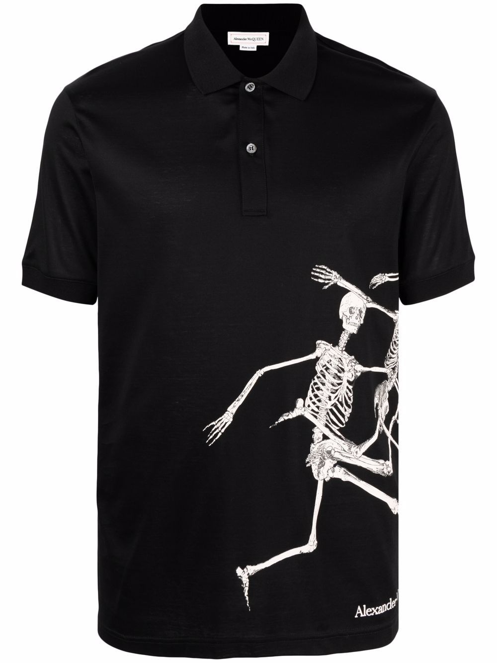 skeleton-print polo shirt - 1