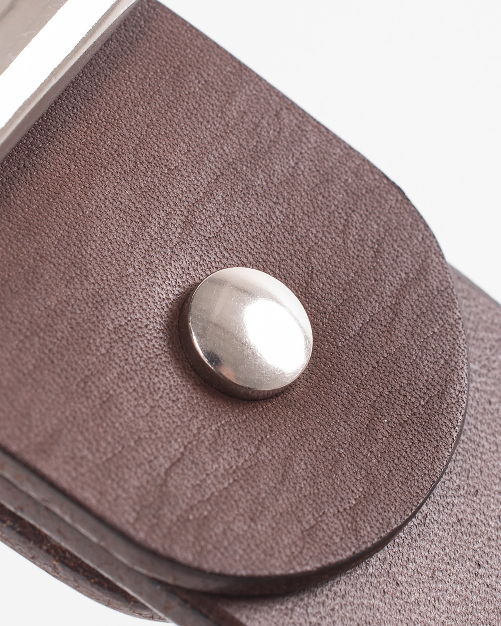 IHB-08-BRN Heavy Duty "Tochigi" Leather Belt with Nickel Plated Garrison Buckle - Brown - 5